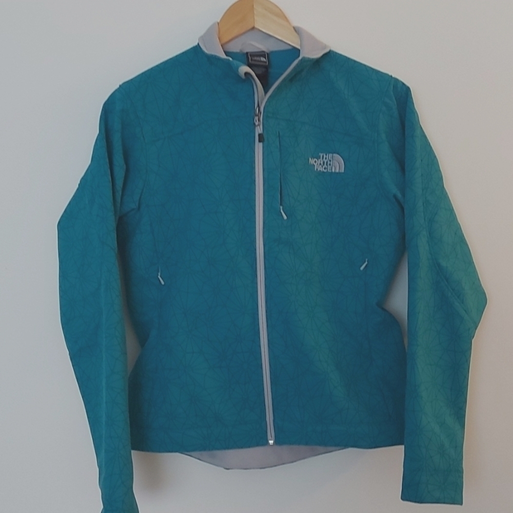 The North Face Soft Shell Fleece Lined Jacket Geometric Print Size Small